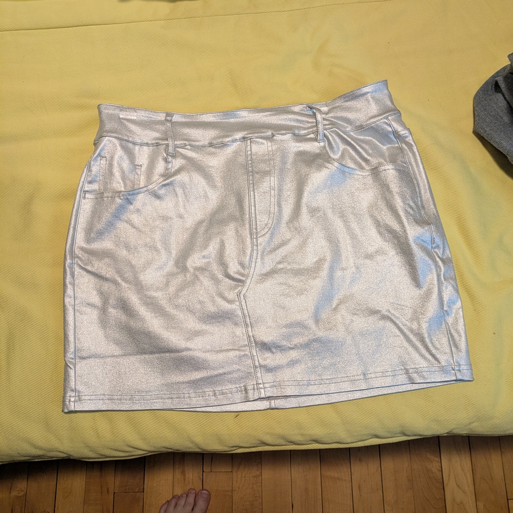 Silver Metallic Skirt